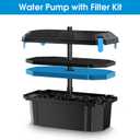 Biling Solar Pond Pump with Pond Filter, 70W Solar Panel, 660 GPH Solar Fountain Pump with Pond Filter Box Outdoor for Garden Ponds Water Feature Waterfall Pool