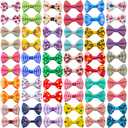 QingHan Dog Hair Bows Small Puppy Clips for Pet Grooming Accessories Doggy Gifts 60Pcs (30 Pairs)