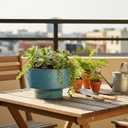 Ceramic Planters 13 Inch, Honeycomb Ceramic Pots for Plants Indoor Outdoor, Round Plant Pot with Drainage Hole, Large Planter Flower Pot, Reactive Glaze Blue