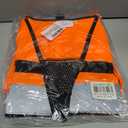 ZUJA Safety Vest High Visibility - ANSI/ISEA Standards Pockets and Mesh Lining Reflective Vest for Men & Women (Orange, S)