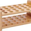 UNICRAFTALE Wooden Test Tube Rack 24-Holes Bamboo Multi-Use Cylinder Tube Display Racks Rectangle Lab Supplies Tube Holder Hole 20mm Diameter for Tests Tubes Chemistry Laboratory 9.8"x5"x4.52"