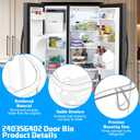[2 PACK] UPGRADED FFSS2615TS0 LFSS2612TF0 LFSS2612TE0 LFSS2612TP0 LFSS2612TF4 FFSS2615TS2 FGHS2631PF4A Refrigerator Door Bin Compatible with Frigidaire Door Shelf 240356402 Refrigerator Door Shelves
