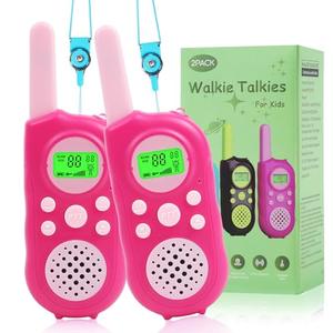 VOOPON Walkie Talkies for Kids 22 Channels Long Range 2 Way Radio Toys for 3-12 Ages with LCD Flash Light,Birthday Gifts for 4 5 6 7 8 9 Years Old Boys Girls for Camping Hiking Indoor Outdoor (Pink)