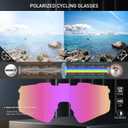 KAPVOE Polarized Sunglasses for Men Women, UV400 Shield Style Sunglasses, Lightweight TR90 Frame, Adjustable Temples