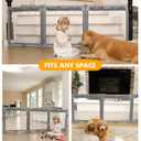 Extra Wide Baby Gate Playpen with Heat-Resistant Mesh,3 Panel Foldable Baby Fence,Indoor/Outdoor Safety Barrier,Dog Playpen & Fireplace Gate Gray
