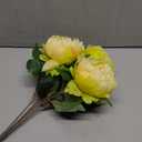 Artificial Peony Silk Flowers Bouquet Home Wedding Decoration (Light Yellow)