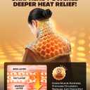 Graphene-Infused Instant Heating Pad with 3M Thinsulate, Ergonomic Weighted Heating Pad for Neck and Shoulders and Back, Heated Neck Wrap w/ 6 Heat Options 4 Auto Timer, Christmas Gifts for Women Men (22''x18'' Blue)