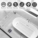 XIYUNTE Shower Mat Non Slip Bath Mat for Tub - 36 x 16 Inch Bathtub Mat Non Slip Shower Mat for Inside Shower, TPE Bath Mat with Powerful Suction Cup, Easy to Cut Bath Tub Mat, Grey