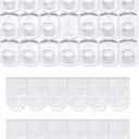100 Mini Clear Light Clips with 120 Adhesive Strips, Damage-Free Indoor Mini Wall Hooks for Hanging, Removable Clips for Decoration