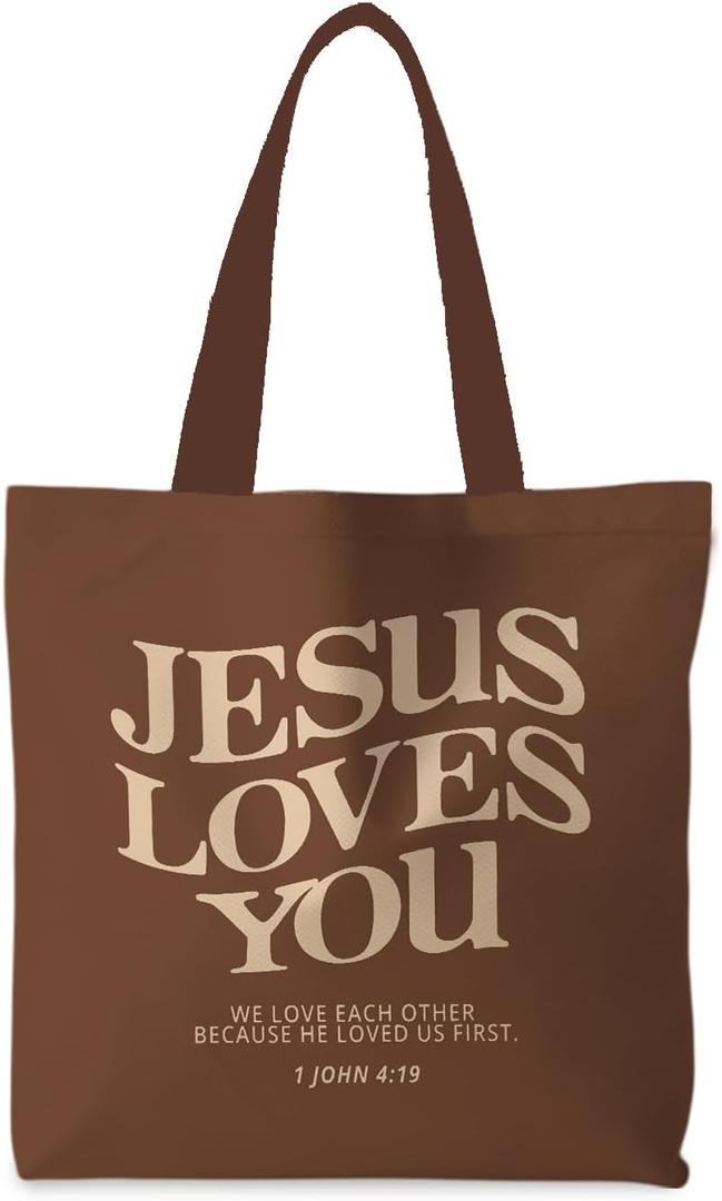 Christian Canvas Tote Bag, Religious Bible Portable Travel Bag canvas bag