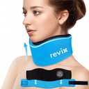 REVIX Soft Neck Brace Cervical Collar, Adjustable Neck Support Brace with Hot Cold Gel Pack, Neck Pain Relief & Neck Support Collar for Sleeping, Stabilizes and Relieves Cervical Spine Pressure (Blue)