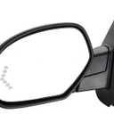 ZAPOSTS Side View Mirror Fit for 0713 Chevy Silverado 1500 2500 HD 3500 HD,GMC Sierra 1500 2500 HD, Yukon/Yukon XL 1500Power Heated Manual Folding with Arrow Turn Signal Puddle Light Driver Side