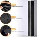 Black Wall Corner Padding 60" Tall and 2" Thick,Heavy Duty Wall Corner Protective Safety Padding,All-Weather Durable UV-Resistant Waterproof 2 Sides Corner Pad
