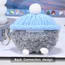 2 x Plush Case Cover Compatible with Bose Ultra Open (2024) Handmade Knitted Cartoon Creative Funny Cute Earbuds Headphone Cases (HuiS-XN+Sky Blue,for Bose Ultra Open (2024))