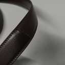 WERFORU Set of 2 Leather Ratchet Dress Belt for Men with Automatic Buckle (Brown)