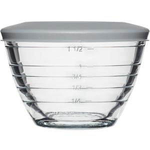 Anchor Hocking Glass 6 Piece 2 Cup 4-IN-1 PREP BOWL (Clear), Pack of 2