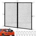 Cargo Net for Pickup Truck Bed 4'4' Stretches to 7'7', Highly Elastic Truck Bed Net with Fine Mesh & 8 Strong Metal Carabiners, Easy to Install Cargo Netting for Vehicles, Trailers, Boats