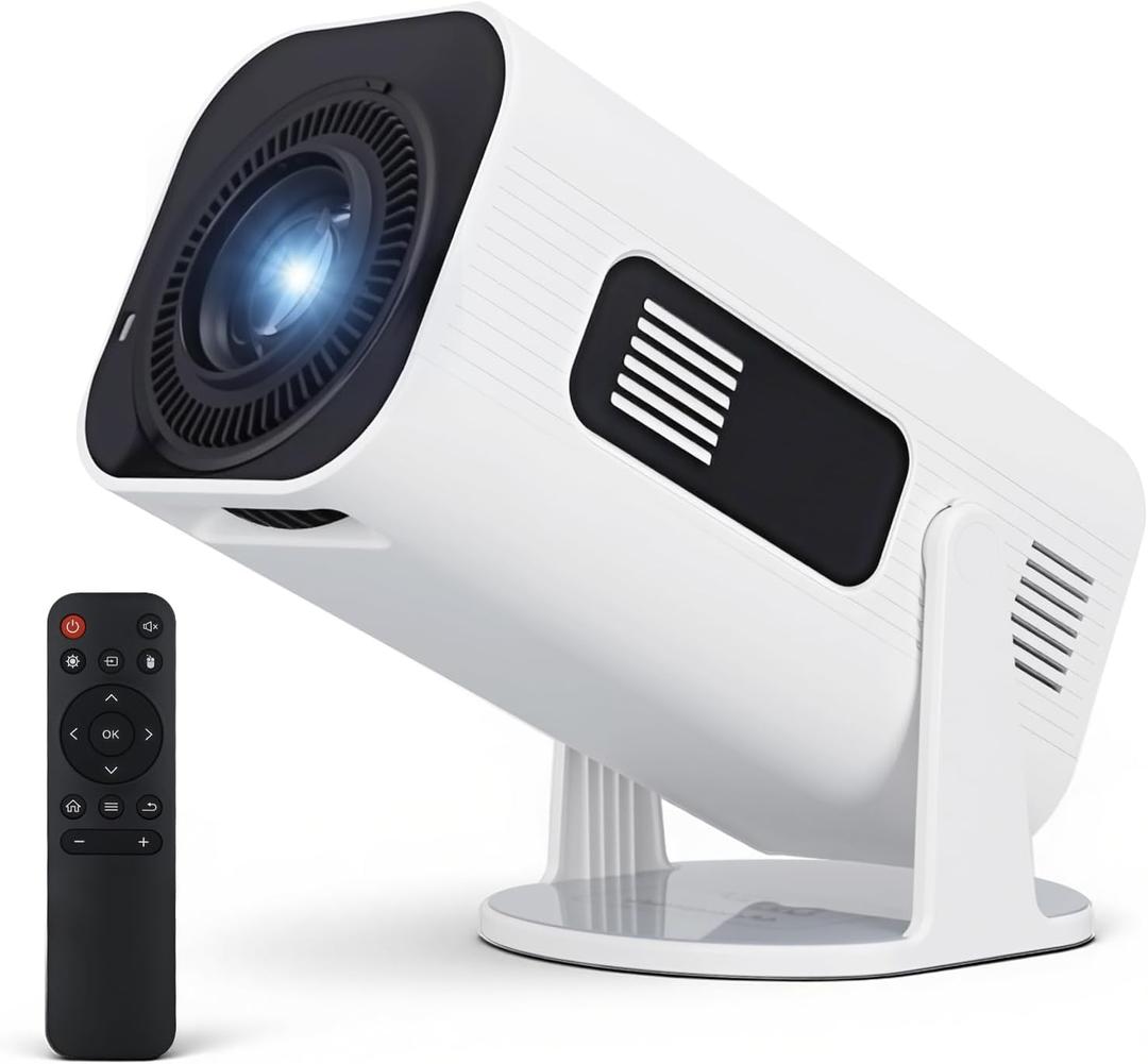 Mini Projector with Wifi and Bluetooth: Support 4K 1080P Portable Movie Projector Built-in Apps & Speaker - Auto Keystone Correction - 270 Rotatable Video Projector for Bedroom Home Theater