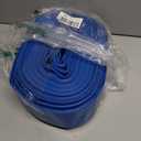 2 inches x 100 FT Heavy-Duty PVC Swimming Pool Backwash Hose, Reinforced Discharge Hose with Clamp for Swimming Pools, Blue
