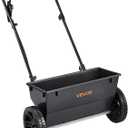 VEVOR Lawn Drop Spreader, 50LBS Capacity, Walk-Behind Push Spreader, 18 in Spreading Width, 8 in All Terrain Pneumatic Tires, Lawn Spreaders with Hopper Grate, for Seed, Fertilizer