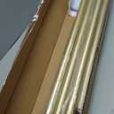 Gold Tension Curtain Rod 41-185In(4-15Ft), Extra Long Outdoor Curtain Rod No Drilling for Window or Patio, Heavy Duty Shower Rod for Bathroom,Rod Diameter 1.26In-One-bond stretching