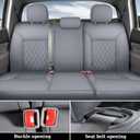 Coverado Tacoma Seat Covers Full Set, Faux Leather Seat Covers Custom Fit for 2005-2023 Toyota Tacoma Double/Crew Cab Base Prerunner SR5 Limited TRD Sport Interior Covers (Gray)