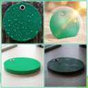 Maitys 100 Pcs Round Plastic Hang Tags, 3 Inch, Green, 3 inch diameter, 0.9 mm thickness