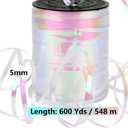 600 Yards Curling Ribbon, Balloon String Roll Ribbon and Bows for Gift Wrapping Birthday Christmas Florist Flowers Arts Crafts Decor(Iridescent White)