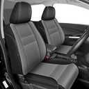 AOMSAZTO Custom Fit Seat Covers for CRV 2015 2016 Full Set Faux Leather Car Seat Covers CR-V Car Seat Protector Black+Gray