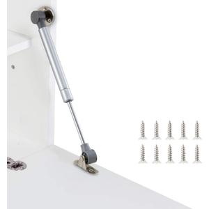 PAMAGOO10 Inch Drop Down Gas Strut, 2PCS 15 Lb Shock,10" Lift Support Downward Flap Lid Slowly Down for Drop-Front Desk, Drop-Leave Desk, Cabinet Desk Lid Hinge Spring with Mounting Bracket