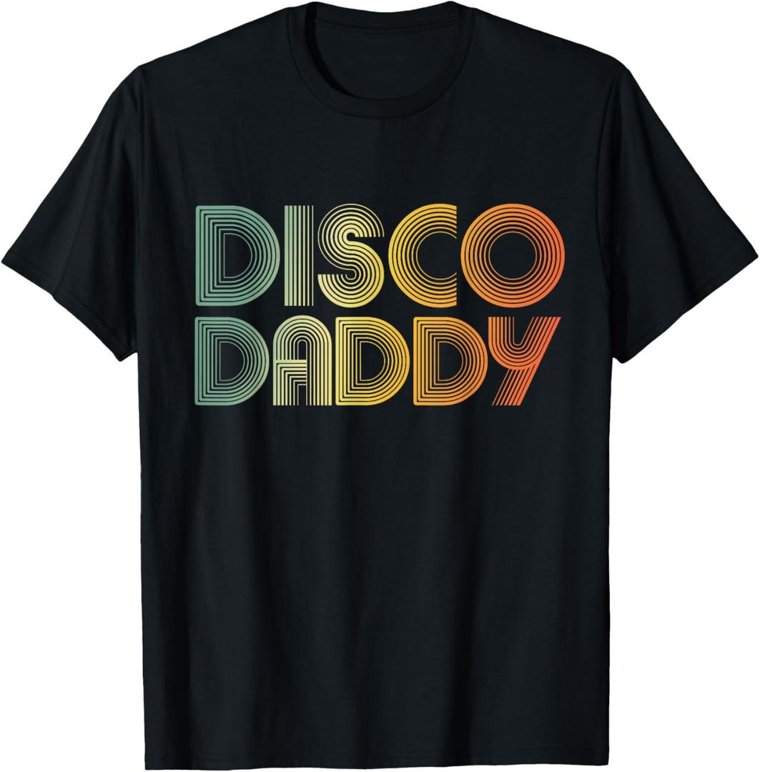 Mens Disco Daddy Retro 60s 70s Party Costume Dad Fathers Day T-Shirt XL