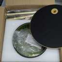 QIYIZM Glass Floor Lamp for Living Room,Bedroom,Gold Dimmable Standing Lamp with Remote,Mid Century Modern Brass Tall Lamp Boho Vintage Retro Floor Lamps Arc Green Flower Floor Light Lamp Bohemian