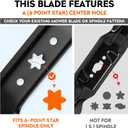 ILONPA 942-05052A High Lift Mower Blades for Cub Cadet ZT1 XT1 50 inch Deck