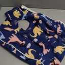 ROZKITCH Extra Warm Dog Coat, Pet Windproof Warm Cold Weather Jacket Vest with Reflective Zipper, Jumpsuit Apparel Outfit Clothes for Small Dog Dinosaur (2XS(Back Length:11"))