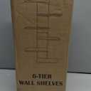 6-Tier Wood Wall Shelves, Vertical Column Shelves, Wall Shelf Unit for Bedroom Living Room Bathroom (A)