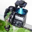 Hang on Back Aquarium Filter 158GPH for 10-40 Gal. Fish Tank, w/ Detachable U-V Light &Surface Skimmer, 4-Stage Suspension Oxygen Deodorization Saltwater Freshwater Crystal Clear Green Clean Machine