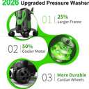 5000PSI PowerWasher with 4 Quick Connect Nozzles, Foam Cannon for Car, Lane, Patio Cleaning