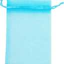 ATCG 50pcs 8x12 Inches Large Drawstring Organza Bags Decoration Festival Wedding Party Favor Makeup Pouches (Aqua Blue)