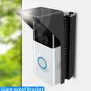 S7 Adjustable Doorbell Angle Mount with Rain Cover, Compatible with Video Doorbell/ Battery Doorbell, Replacement Angle Adjustment Adapter Mounting Bracket Wedge Kit (Anti Glare)