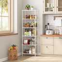 HOMEFORT 6-Shelving Unit, Adjustable Wire Shelving, Metal Wire Shelf Rack Organizer for Kitchen, Pantry, Closet, Bathroom, Laundry, White, 21" W x 11" D x 69" H