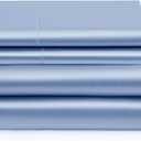 Vonty Satin Sheets Twin Silky Soft Satin Bed Sheets Baby Blue Sheet Set, 1 Deep Pocket Fitted Sheet + 1 Flat Sheet + 1 Pillowcases