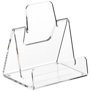 HeZone Acrylic Brochure Holder 5x6 Inch,Clear Pamphlet Holder Display Stand for Trifold 4&5&6 Inch Flyers,Pamphlets,Booklets,Menu,Leaflets for Office,Home,Store,1 Pack,A5