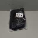 Tigeen Halloween Black Men's Wig 27'' Women Self Adhesive Fake Eyebrows Mustache Set Halloween Cosplay Costume Black Hair Wig Realistic Facial Hair for Adults