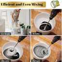 Paint Mixer for Drill, Paint Stirrer for Drill, Zinc Plated Steel, Rustproof and Easy to Clean, Fits Standard Drill, 1-5 Gallon Buckets, Mixes Paint, Mud, and Cement, Diamater 2.36" and 3.15", 2PCS