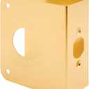 Prime-Line U 9978 Brass Lock and Door Reinforcement Plate for 1-3/4 In. Thick Doors, Brass Finish (Single Pack)