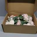Ling's Moment Deluxe Faux Flower Box, Cream & Blush