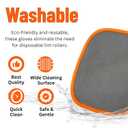 4 x 1 PC RivOcen Pet Hair Removal Brush Gloves, Electrostatic Reusable Cat Dog Hair Remover Grooming Glove Tool. Reusable Magic Brush Pet Hair Remover Tool for Carpet, Couch,Car Seat, Laundry. (Standard)