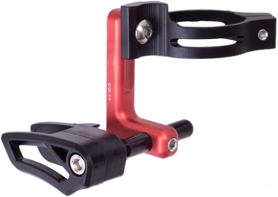 Chain Guide Mountain Bike, MTB Chain Guide, Chain Guide Protector Aluminium Alloy, Bicycle Chain Protector, Clamp Mount Chain Stabilizer, Bike Chain Guard for Most Bicycle red 34.9 clamp Ring