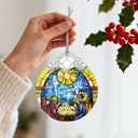 2 x Christmas Ornament, Christmas Tree Decor, Christian Ornament, Nativity Scene, Religious Home Decor, Christian Gifts, Religious Gifts, Gift Exchange, Gift Idea - Pattern F