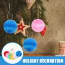 PRETYZOOM Colorful Silk Thread Ball Christmas Ornaments Pendant 1.57 Inch Decorative Balls for Holiday Tree and Party Decorations